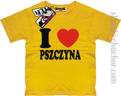 I love Pszczyna koszulka dziecięca z nadrukiem - yellow
