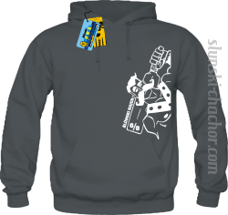 Ślunski hajer % bluza z nadrukiem - grey