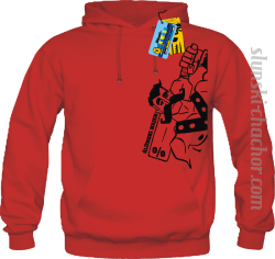 Ślunski hajer % bluza z nadrukiem - red