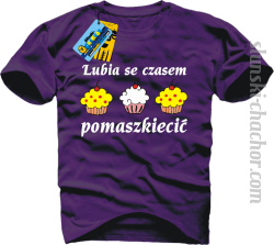 Lubia se czasem pomaszkiecić - koszulka męska - fioletowy
