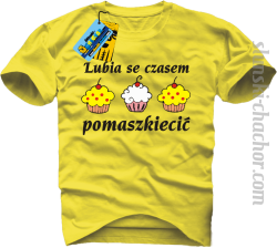 Lubia se czasem pomaszkiecić - koszulka męska - żółty