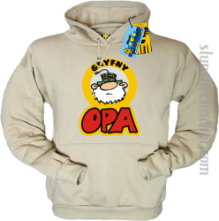 Gryfny opa bluza męska z nadrukiem - beige
