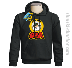 Gryfny opa bluza męska z nadrukiem - black