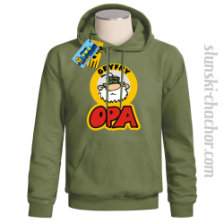 Gryfny opa bluza męska z nadrukiem - khaki