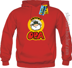 Gryfny opa bluza męska z nadrukiem - red