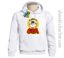 Gryfny opa bluza męska z nadrukiem - white