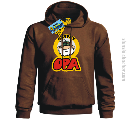Gryfny opa bluza męska z nadrukiem - brown