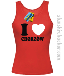 I love Chorzów - top damski - czerwony