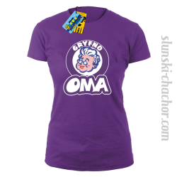 Gryfno oma koszulka damska z nadrukiem - purple