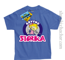 Gryfno siorka koszulka dziecięce z nadrukiem - blue