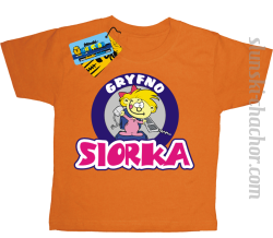 Gryfno siorka koszulka dziecięce z nadrukiem - orange