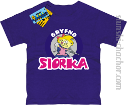 Gryfno siorka koszulka dziecięce z nadrukiem - purple