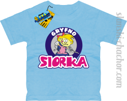 Gryfno siorka koszulka dziecięce z nadrukiem - sky blue