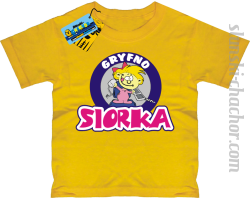 Gryfno siorka koszulka dziecięce z nadrukiem - yellow