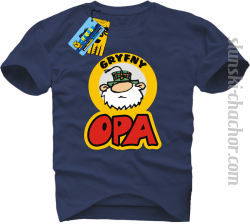 Gryfny opa koszulka męska z nadrukiem - navy blue