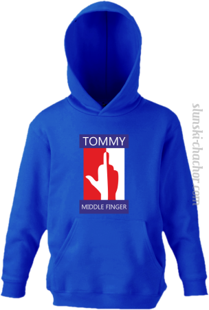 Tommy Middle Finger - Bluza dziecięca z kapturem