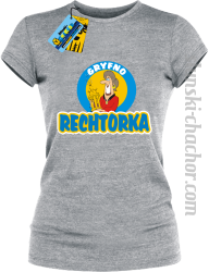 Gryfno rechtorka koszulka damska z nadrukiem - ash
