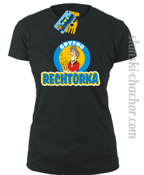 Gryfno rechtorka koszulka damska z nadrukiem - black