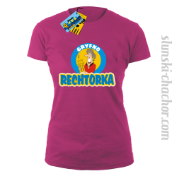 Gryfno rechtorka koszulka damska z nadrukiem - pink