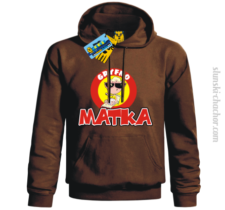 Gryfno matka bluza damska z nadrukiem - brown