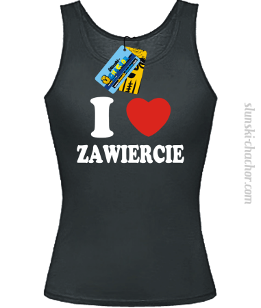 I love Zawiercie - top damski z nadrukiem Nr SLCH00049DT