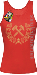 Pyrlik i żelazko znak górniczy herb górnictwa - Top damski - 5