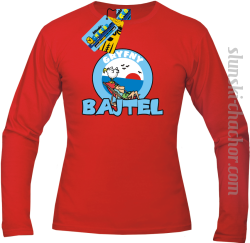 Gryfny bajtel longsleeve z nadrukiem - red