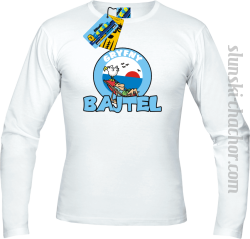 Gryfny bajtel longsleeve z nadrukiem - white