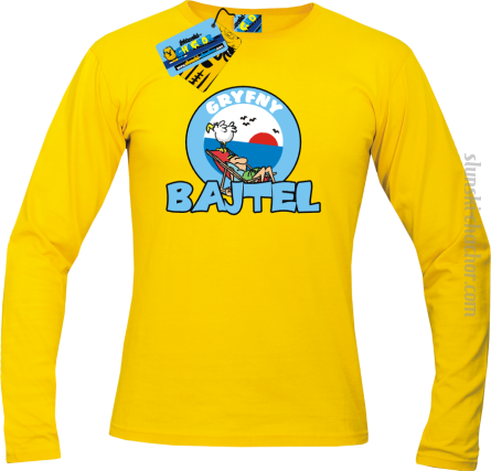 Gryfny bajtel longsleeve z nadrukiem - yellow