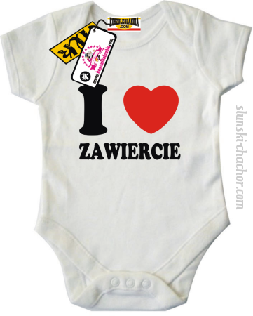 I love Zawiercie - body dziecięce z nadrukiem Nr SLCH00049DZBO