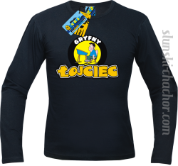 Gryfny łojciec longsleeve z nadrukiem - black
