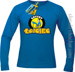 Gryfny łojciec longsleeve z nadrukiem - blue