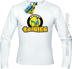 Gryfny łojciec longsleeve z nadrukiem - white