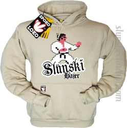 Ślunski hajer bluza męska z nadrukiem - beige