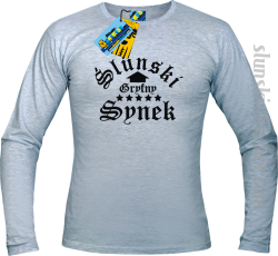 Slunski gryfny synek longsleeve z nadrukiem-ash