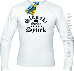 Slunski gryfny synek longsleeve z nadrukiem-white