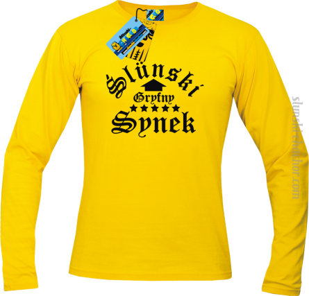 Slunski gryfny synek longsleeve z nadrukiem-yellow