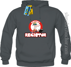 Gryfny rechtor bluza męska z nadrukiem - grey