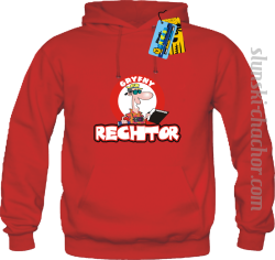 Gryfny rechtor bluza męska z nadrukiem - red