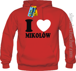 I love Mikołów bluza męska z nadrukiem - red