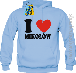 I love Mikołów bluza męska z nadrukiem - sky blue