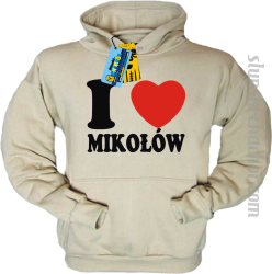 I love Mikołów bluza męska z nadrukiem - beige