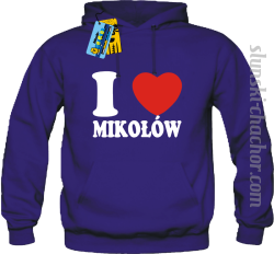 I love Mikołów bluza męska z nadrukiem - purple