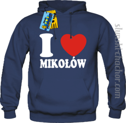 I love Mikołów bluza męska z nadrukiem - navy blue