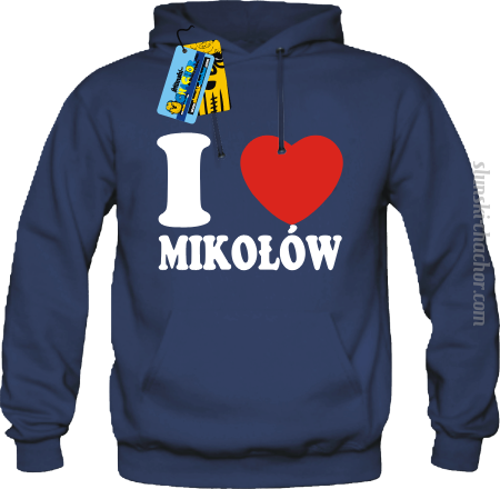 I love Mikołów - bluza męska z nadrukiem 