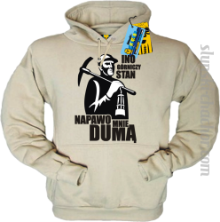 Ino górniczy stan napawo mnie dumą bluza męska z nadrukiem - beige