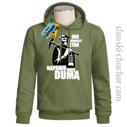 Ino górniczy stan napawo mnie dumą bluza męska z nadrukiem - khaki