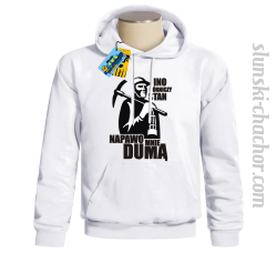 Ino górniczy stan napawo mnie dumą bluza męska z nadrukiem - white