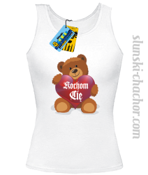 Kochom Cię top damski z nadrukiem - white