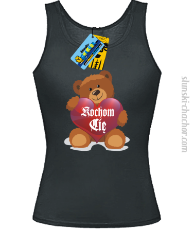 Kochom Cię top damski z nadrukiem - black